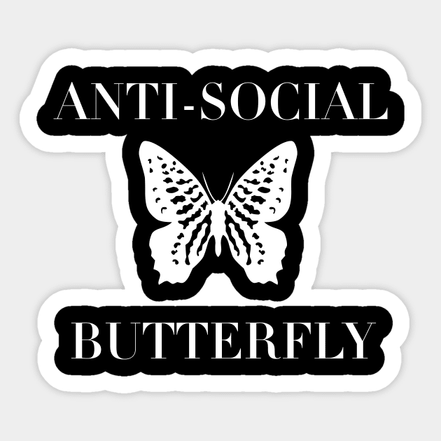 Anti-Social Butterfly. Sticker by Laevs